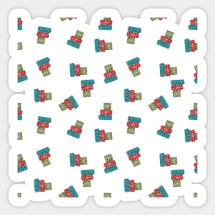 Christmas Gifts Pattern Design 4 Sticker